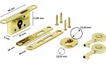 Set standard de broască aurie încastrată pentru humidor imagine 5