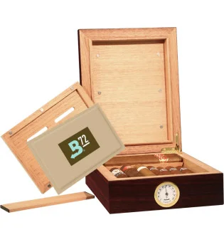 BigSmoke Humidor Mini Brown cu pachet Boveda 72%