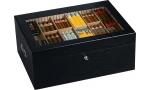 Humidor Habanos Gastronomy negru mătăsos imagine 6