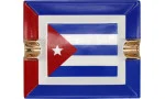 Scrumieră din ceramică, cu steagul cubanez, pentru trabucuri imagine 3
