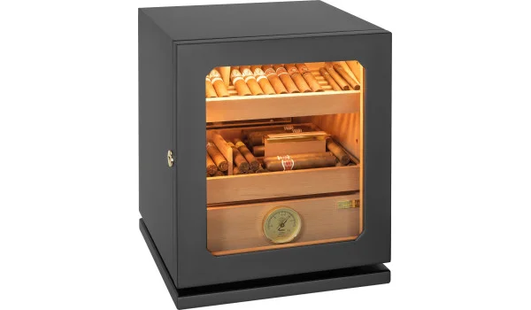 adorini Humidor Lumina Medium Deluxe negru