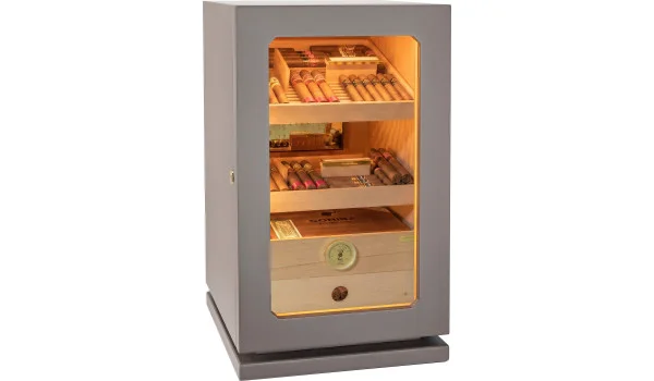 adorini Humidor Lumina Grande Deluxe gri deschis